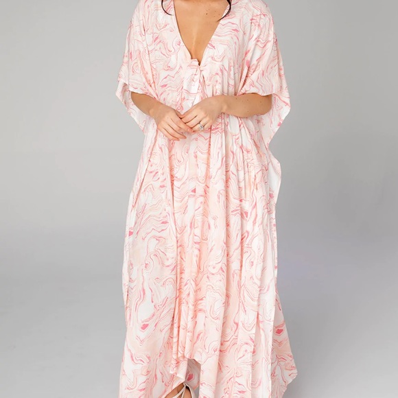 Buddy Love MAMIE CAFTAN MAXI DRESS - PEACHES - Picture 2 of 9